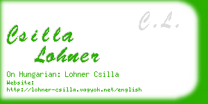 csilla lohner business card